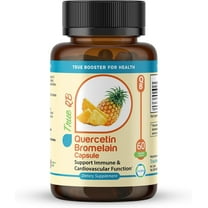 TrueMed Quercetin with Bromelain Supplement | 800 mg Quercetin & 165 mg Bromelain per Serving, Immune & Antioxidant Support, 60 Vegetarian Capsules
