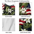 thumbnail image 4 of luoweisi Men's Beach Shorts Quick Dry Swim Trunks with Mesh Lining American Flag and Plants M, 4 of 5