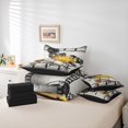 thumbnail image 6 of Manfei Movie Time 7pcs Bedding Comforter Set,Vintage Cinema Filmstrip Queen Bedding Sets,Gold Stars Queen Sheet Sets For Teens,Super Cozy Room Decor Reversible, 6 of 8