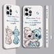 thumbnail image 2 of Funda de Anime Stitch Baby para Apple iPhone 15 14 13 12 Mini 11 Pro XS MAX XR X 8 7 6S SE Plus Liquid Left Rope Phone Cover, 2 of 5
