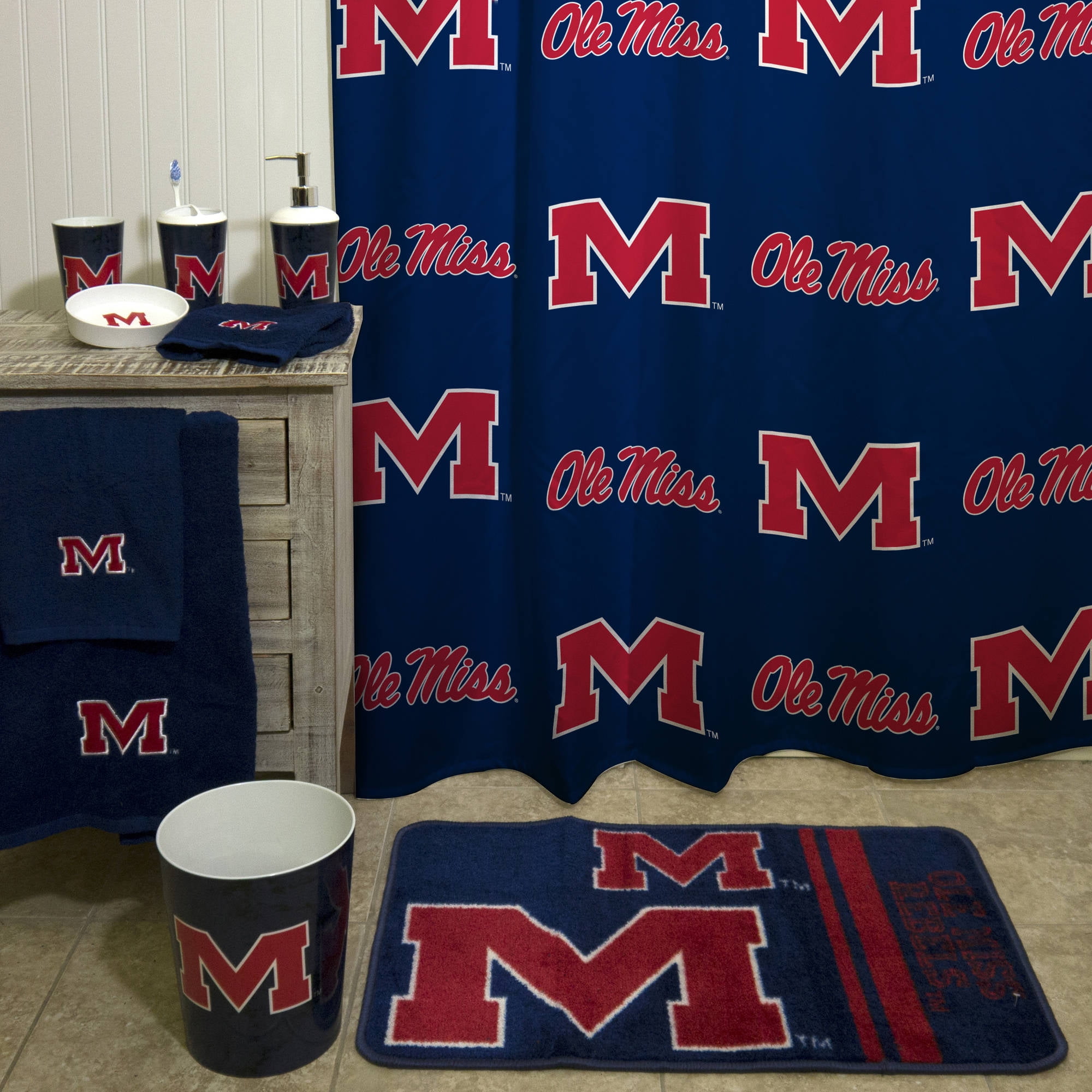 Ncaa Applique Bath Towel Ole Miss Com