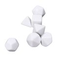 thumbnail image 4 of Dados en blanco poliédricos, 14 piezas de dados en blanco DIY dados de múltiples formas tablero de bricolaje dados en blanco instalación sin esfuerzo, 4 of 12