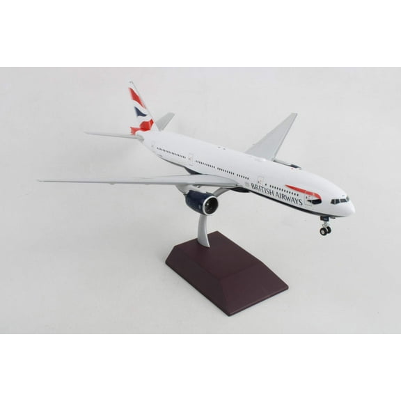 Boeing 777-200ER Commercial Aircraft "British Airways" White with Striped Tail "Gemini 200" Series 1/200 Diecast Model Airplane by GeminiJets