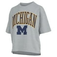 thumbnail image 2 of Women's Pressbox  Gray Michigan Wolverines Nelson T-Shirt, 2 of 3