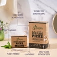 thumbnail image 2 of Natural Dental Floss Sticks - Eco-Friendly, Cruelty-Free, Vegan Dental Floss Stick Set, with Free Handle and Zero Waste Packaging - 200 count (Mint Flavor), 2 of 4
