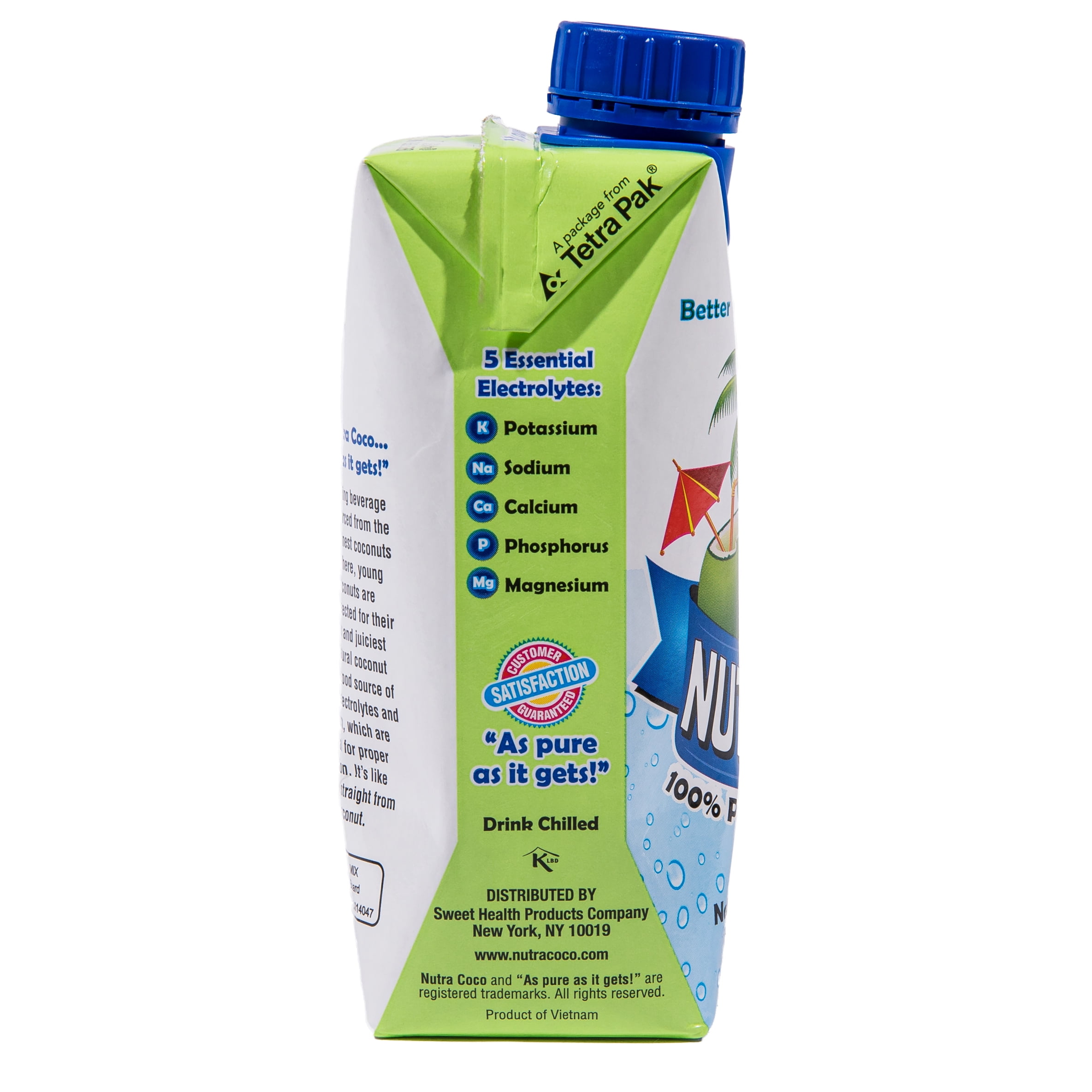 Nutra Coco 100% Coconut Water, All Natural, Not from Concentrate 11.1 fl oz Tetra