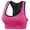 Hot Pink, variant on Kovlvoll Plus Size Sports Bras for Women No Steel Ring Full Coverage Gathered High Support Racerback Running Yoga Tank