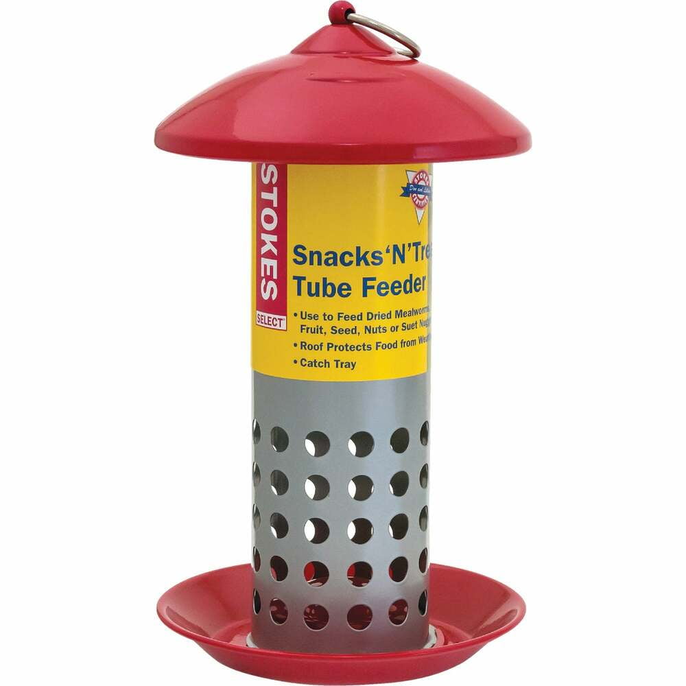 Stokes Select Snacks 'N Treats Red Metal Tube Bird Feeder 38281-1 Each 