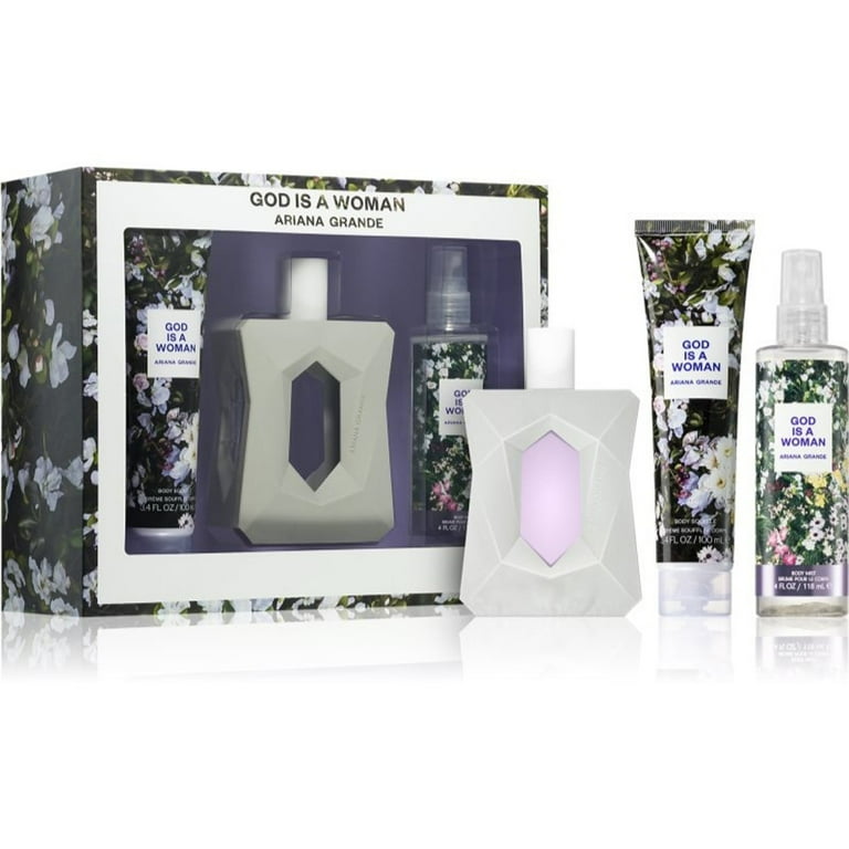 Ariana Grande God Is A Woman Gift Set, 3.4oz EDP Spray, 4oz Body