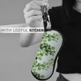 thumbnail image 5 of Cauagu Watercolor Green Leaves Pattern Unisex Glasses Case,Zipper Protective Fabric Sunglass Case with Clip Soft Case Horizontal Protective Pouch for Sunglasses Eyewear, 5 of 6