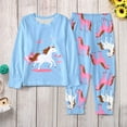 thumbnail image 5 of Aihuaihua Kids Girls P𝙖𝙟𝙖𝙢𝙖 Sets Long Sleeve Cartoon White Horse Prints P𝙖𝙟𝙖𝙢𝙖𝙨 Tops and Pants 2pcs Fall Outfits, 5 of 6