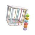 thumbnail image 1 of Contenedor sensorial de juguetes para bebés, juguetes de clasificación para bebés con bloques de formas coloridas y juguetes de cuerda para, 1 of 8