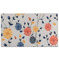 Pioneer Flower Floral Print Pattern Door Rugs,Washable Non Slip Door Mats Indoor,Decorative Door Mats,Entry Mat Indoor for Entrance,Bedroom,Kitchen,Bathroom,17"x30"