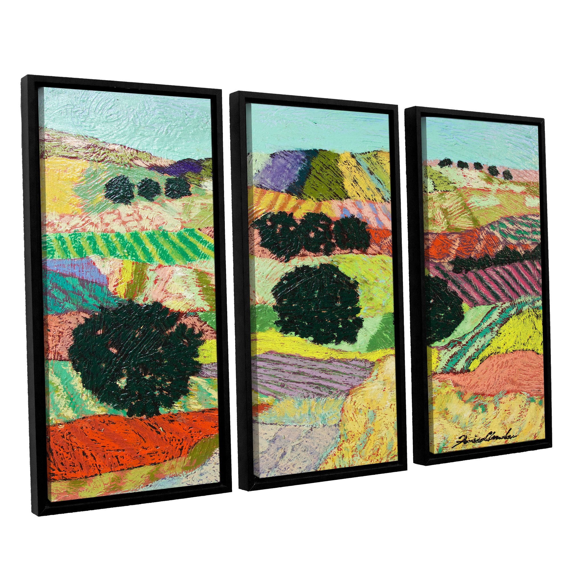 ArtWall Allan Friedlander "Crystal Mountain" 3-Piece Floater Framed Canvas Set