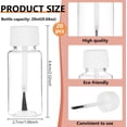 thumbnail image 2 of 20 paquetes de botellas de plástico de 20 ml (0,68 onzas líquidas) con aplicador de pincel y tapa blanca, vacías y rellenables para retoques de esmalte de uñas con pincel., 2 of 6