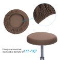 thumbnail image 3 of Uxcell 11" Bar Stool Cover, 3 Pack Stool Cushion Cover for 11"-16" Chair, Tan, 3 of 6
