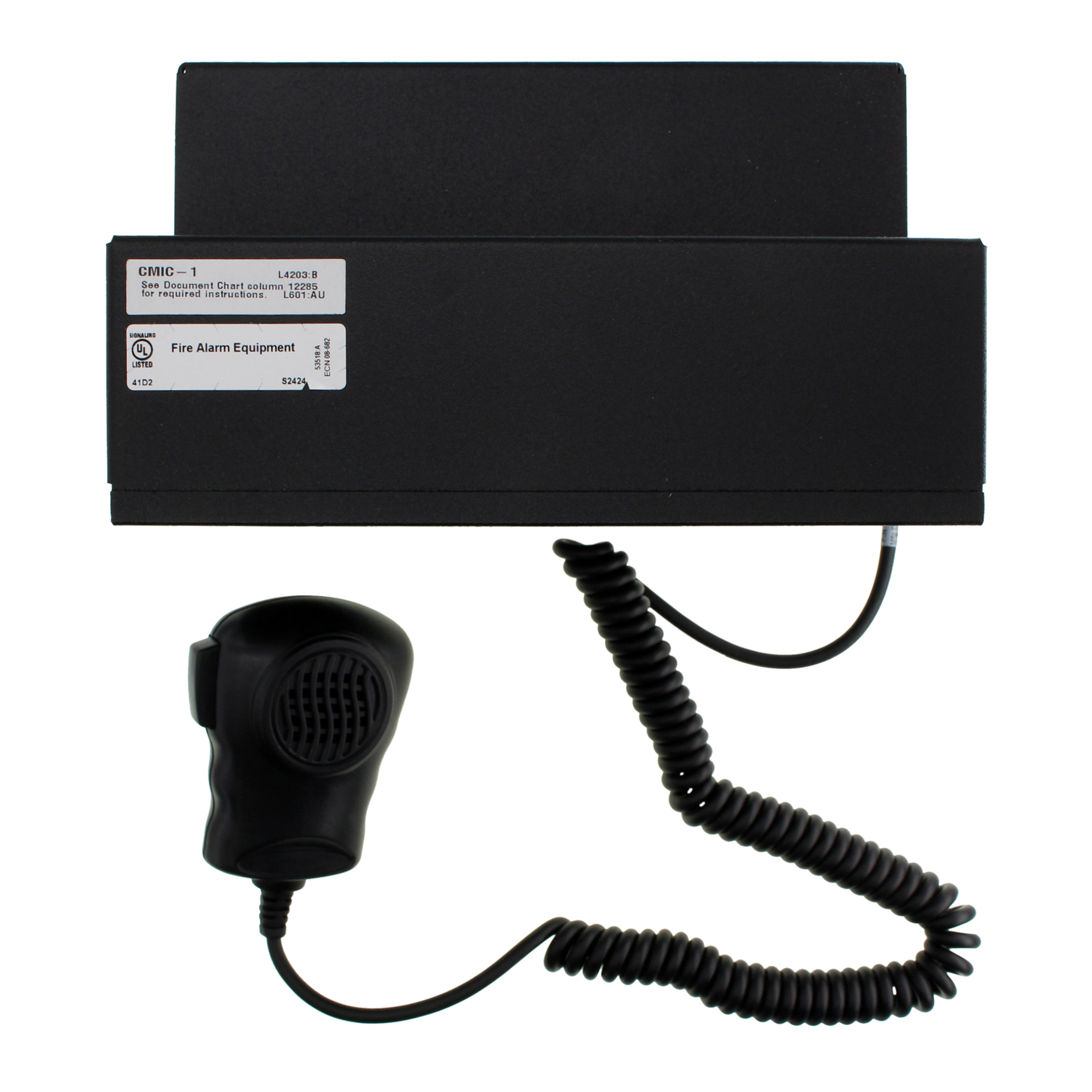 Notifier CMIC1 Alarm System Chassis with Paging Microphone, Black