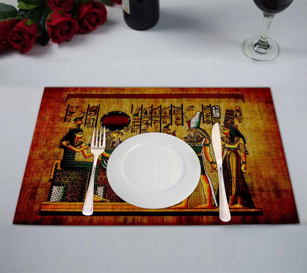 PKQWTM Old natural paper from Egypt Kitchen Dining Table Mats Placemats