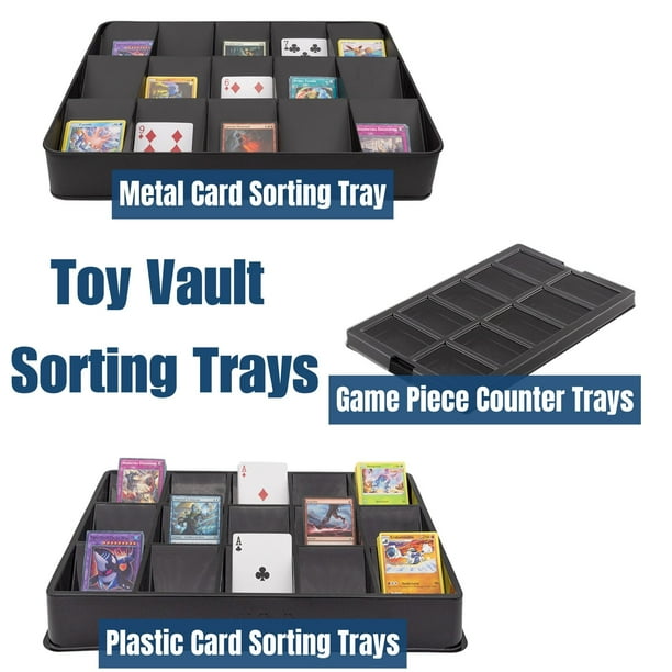 Toy Vault Trading Card Sorting Trays and Dealer Trays (3-Pack, 15