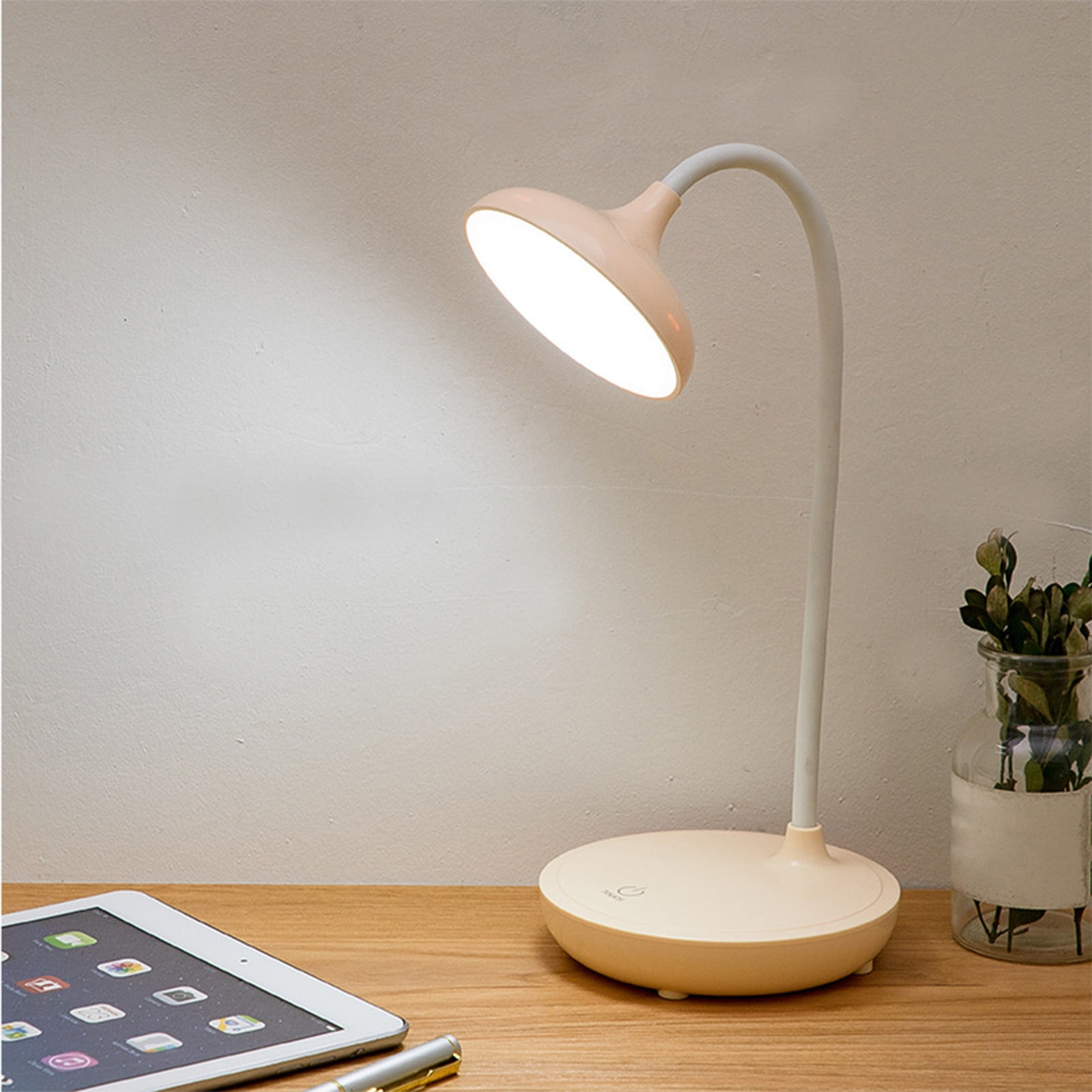 TACILIP Office, New LED Desk Lamp Foldable Plug In Reading Lamp 3 Grade Colour Temperature Adjustment Stepless Dimming Table Lamp Night Light for Living Room Office Dorm Gift School