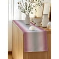 thumbnail image 5 of Table Runner 72 Inches Long for Kitchen Dining, Pink Ombre Dresser Scarf Farmhouse, Dining Table Decorations for Wedding/Parties, Modern Grey Gradient Farmhouse Art 14 x 72 In, 5 of 8