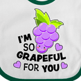 thumbnail image 4 of Inktastic Im So Grapeful for You with Cute Grapes Boys or Girls Baby Bib, 4 of 4