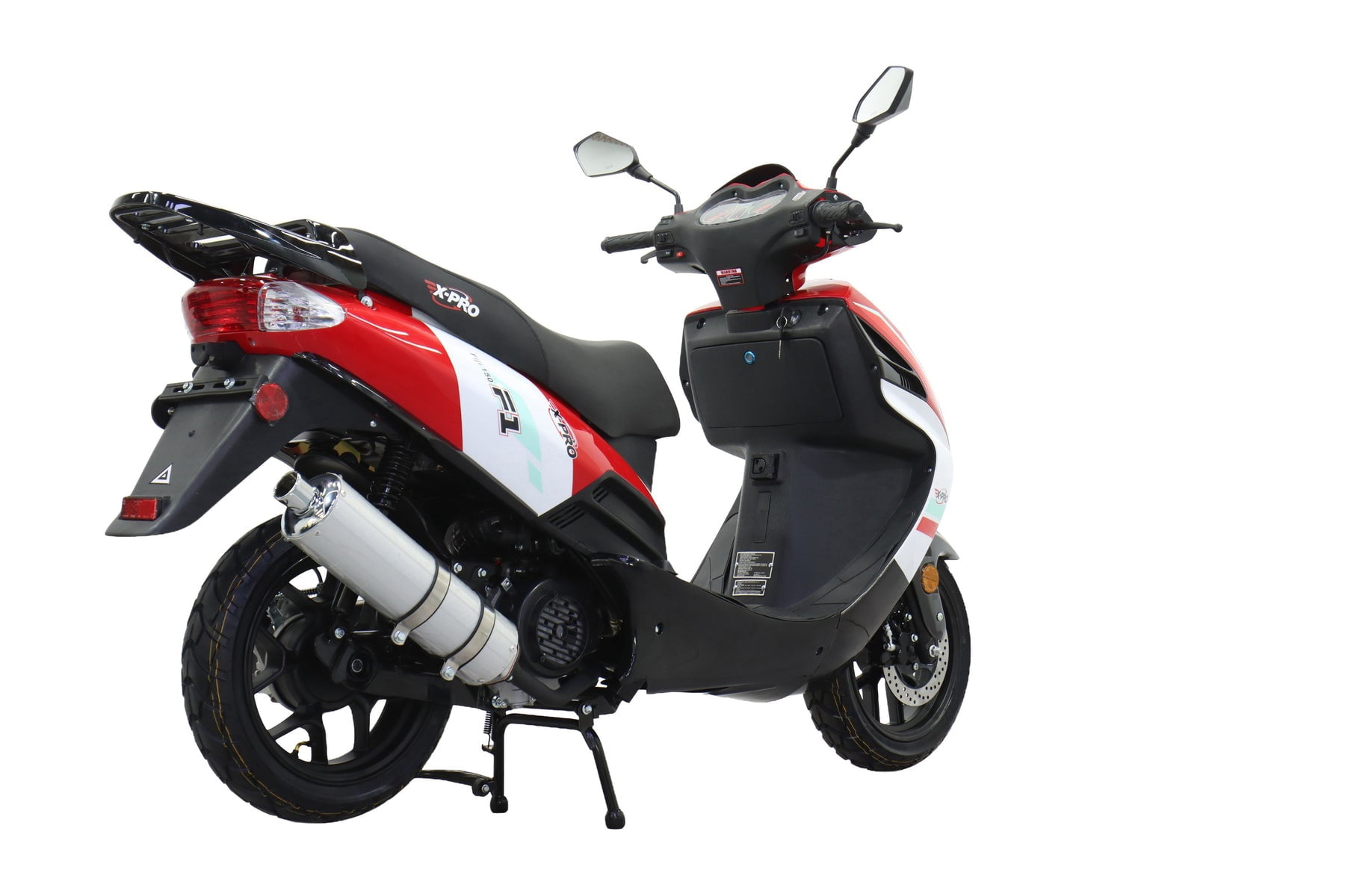 X-Pro Brand New 150 Gas Moped Scooter, 13" Aluminum Wheels, Electric/Kick Start Large Headlights!