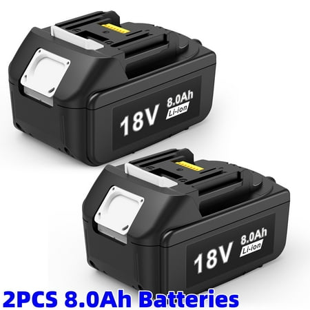 

2 Pack 18V 8000mAh Replacement Battery for Makita BL1860B BL1830B Power Tools Li-ion Batteries