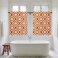 thumbnail image 4 of Orange White Geometric Kitchen Curtains 45 Inch Length, Modern Abstract Art Tiers Curtains for Bathroom Bedroom Cafe, Light Filtering Small Window Treatment Short Tiered Drapes 2 Panels 42"Wx45"L, 4 of 8