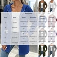 thumbnail image 7 of Womens Zip up Long Hoodie - Lightweight Soft Fleece Front Zipper Hooded Jackets with Side Pockets Tie Waist Loose Casual Long Sleeve Winter Coats Brown XXL, 7 of 7