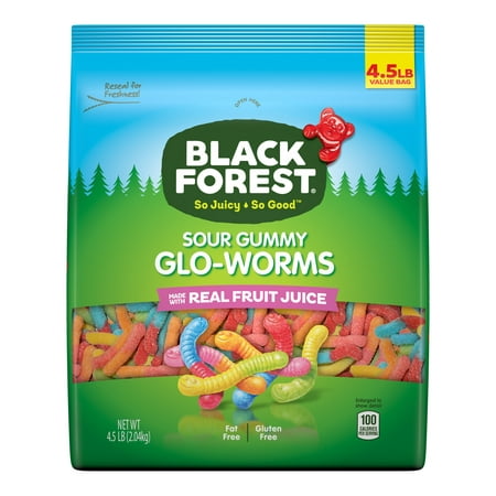Black Forest Glo Worms Candy, 4.5 Pound Bulk Candy
