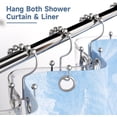thumbnail image 2 of Titanker Shower Curtain Hooks Rings, Rust Resistant Metal Double Glide Shower Hooks for Bathroom Shower Rods Curtains, Set of 12 Hooks - White, 2 of 10