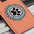 thumbnail image 6 of Peace Love Woof Dogs Paw Print Faux Leather Travel Luggage Tag, 6 of 7