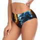 thumbnail image 2 of Fotbe Red And Blue Fire Skull Warrior Calzones Estampados para Mujer – Ropa Interior de Algodón, Cómoda, Suave y Elástica-Large, 2 of 6