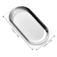 thumbnail image 4 of Plato de postre Plato llano Oro / Plata Placa de acero inoxidable Placa de elipse de metal de acero multiusos, 4 of 8