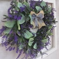 thumbnail image 4 of Artificial Lavender Wreath Handmade Green Leaf Wreath Heart Shaped Wreath For Wedding Birthday Party Decor Front Door Home Decor, 4 of 6