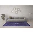 thumbnail image 3 of Ahgly Company Machine Washable Indoor Round Persian Blue Traditional Area Rugs, 3' Round, 3 of 4
