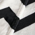 thumbnail image 5 of Ultra Soft Flannel Throw Blanket, Machine Washable Lightweight Bed Blanket, Twin, 68" x 90", Black and White Wavy, 5 of 6