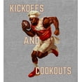 thumbnail image 5 of Kickoffs & Cookouts American Football Adult Heather Gray Long Sleeve Hoodie-Small, 5 of 6