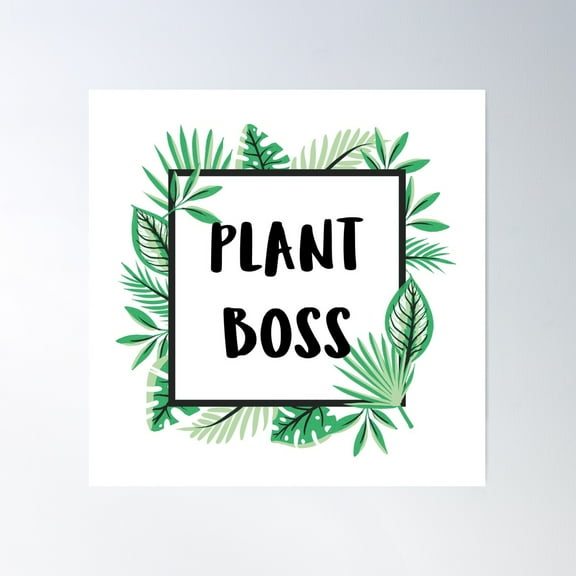 Plant Boss Poster Wall Art, Modern Wall Decor For Living Room Bedroom, 16x16 UNFRAMED