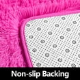 thumbnail image 6 of YJ.GWL Round Fluffy Area Rugs Fluffy Carpet Plush Rug for Living Room Bedroom Circular Fuzzy Mat, 4x4 Ft, Hot Pink, 6 of 7