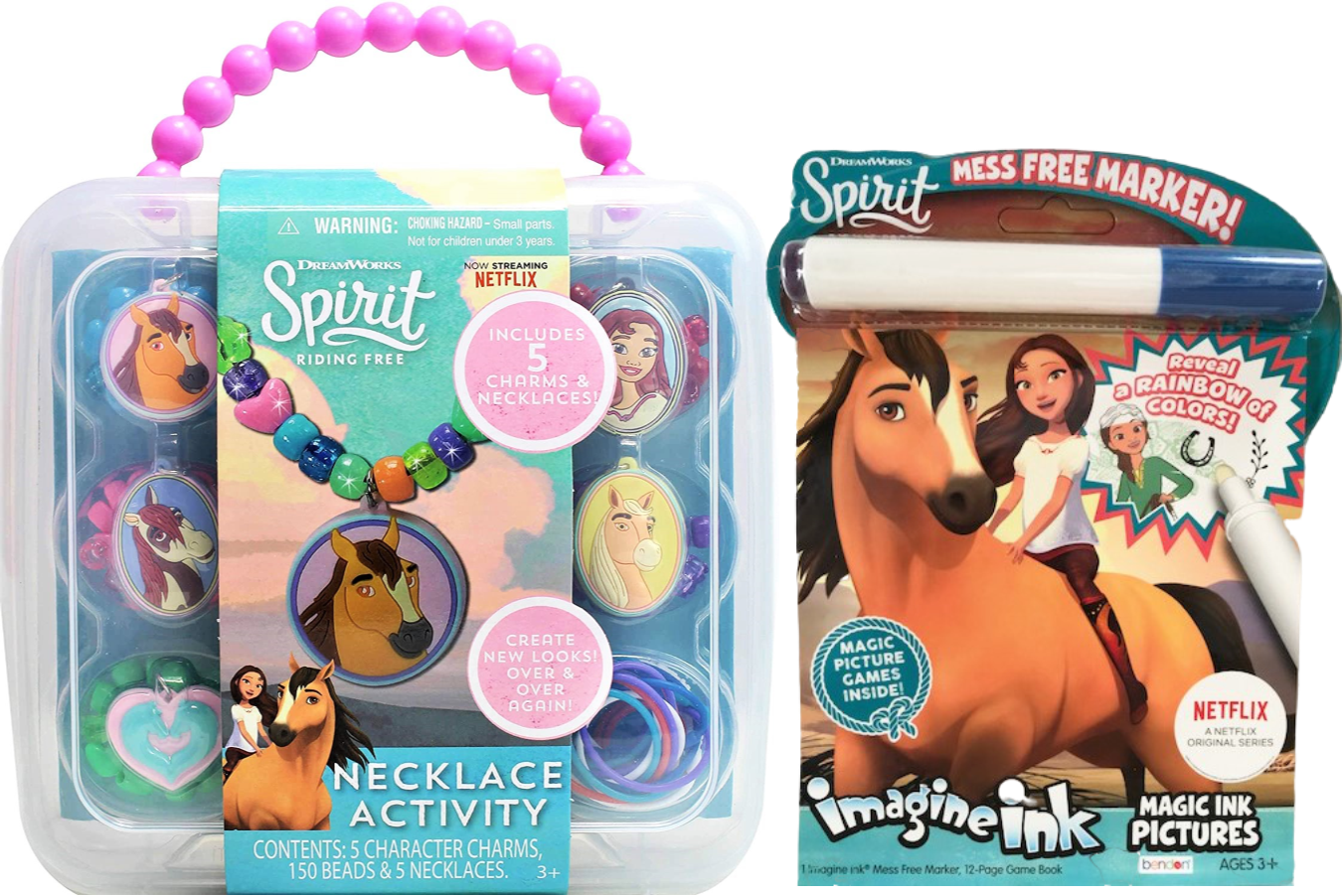 Dreamworks Spirit Riding Free Fun Bundle: Jewelry Making Kit and Imagine Ink Activity Pad