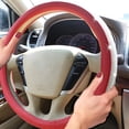 thumbnail image 3 of Bling Diamond Leather Steering Wheel Cover for Women Girls with Crystal Rhinestones, Universal Fit 15 Inch Car Steering Wheel Cover Accessories(Red), 3 of 6