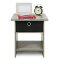 thumbnail image 6 of Furinno Dario Wood End Table Storage Shelf in French Oak Gray/Black, 6 of 7