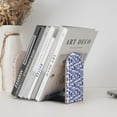thumbnail image 4 of Naloa Blue Vases Wood Non-Skid Bookend for Shelves,Book Ends for Heavy Books, Book Stand for CDs,1 Pair, 4 of 7