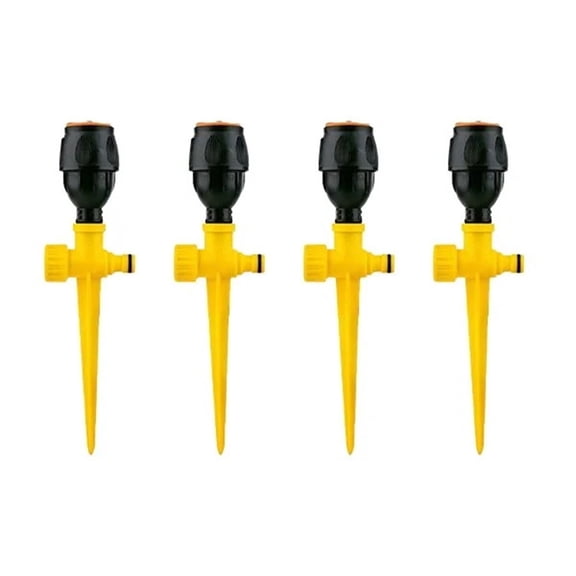 Luxcidy 4PCS 360 Rotation Garden Lawn Sprinkler,Adjustable Sprinkler System for Yar,Garden Irrigation System Multifunction-Adjustable,Sprinklers Outdoor Grass Garden Yard Plants Lawn