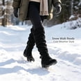 thumbnail image 3 of Slouchy Wedge Suede Boots Fold Over Knee High Pull On High Heels, Women's High Shaft Tall Boots Side Zipper Pointed Toe Over The Knee Boots with Chunky Block Heel, 3 of 7