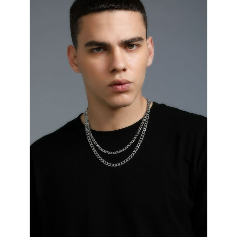 ChainsProMax Mens Curb Chain Necklace 6MM Width 14