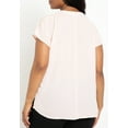 thumbnail image 2 of ELOQUII Women's Plus Size Notch Collar Blouse, 2 of 4