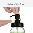 thumbnail image 4 of Dispensador de jabón Mason Jar de 480 ml Dispensador de jabón de vidrio transparente con bomba de acero inoxidable Dispensador de jabón líquido para baño, ideal para lociones, jabones líquidos Zhivalor MZQ-1015, 4 of 7